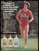 Vaseline 1980s Print Advertisement Ad 1980 Julie Brown Track & Field Fetch the Paper!