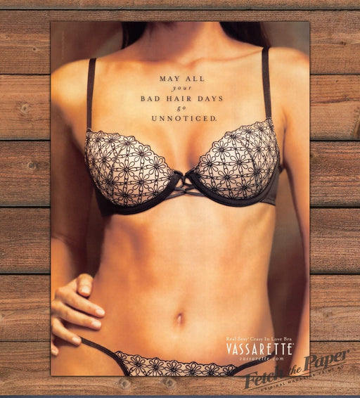 Vassarette Lingerie 2000s Print Advertisement 2008 Sexy Crazy in Love Bra