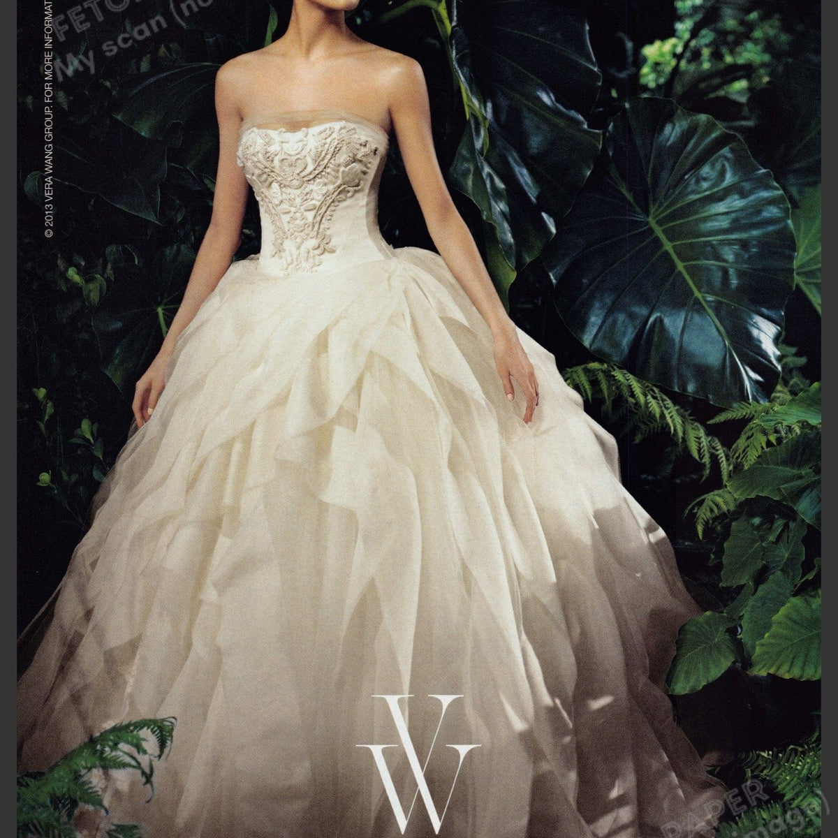 Vera Wang Bridal Dress 2000s Print Ad 2013 Elegant Bride — Fetch-the-Paper