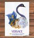 Versace Accessories Silk Scarves Swan Whimsical Fashion Print Ad 1997 1990s