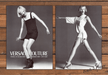 Versace Couture Karen Elson Black Dress 1 Page (Front/Back) Print Ad 1997 1990s