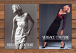 Versace Couture Karen Elson White Dress 1 Page (Front/Back) Print Ad 1997 1990s