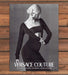 Versace Couture Platinum Bob Model Black Dress Cutout Print Ad 1997 1990s