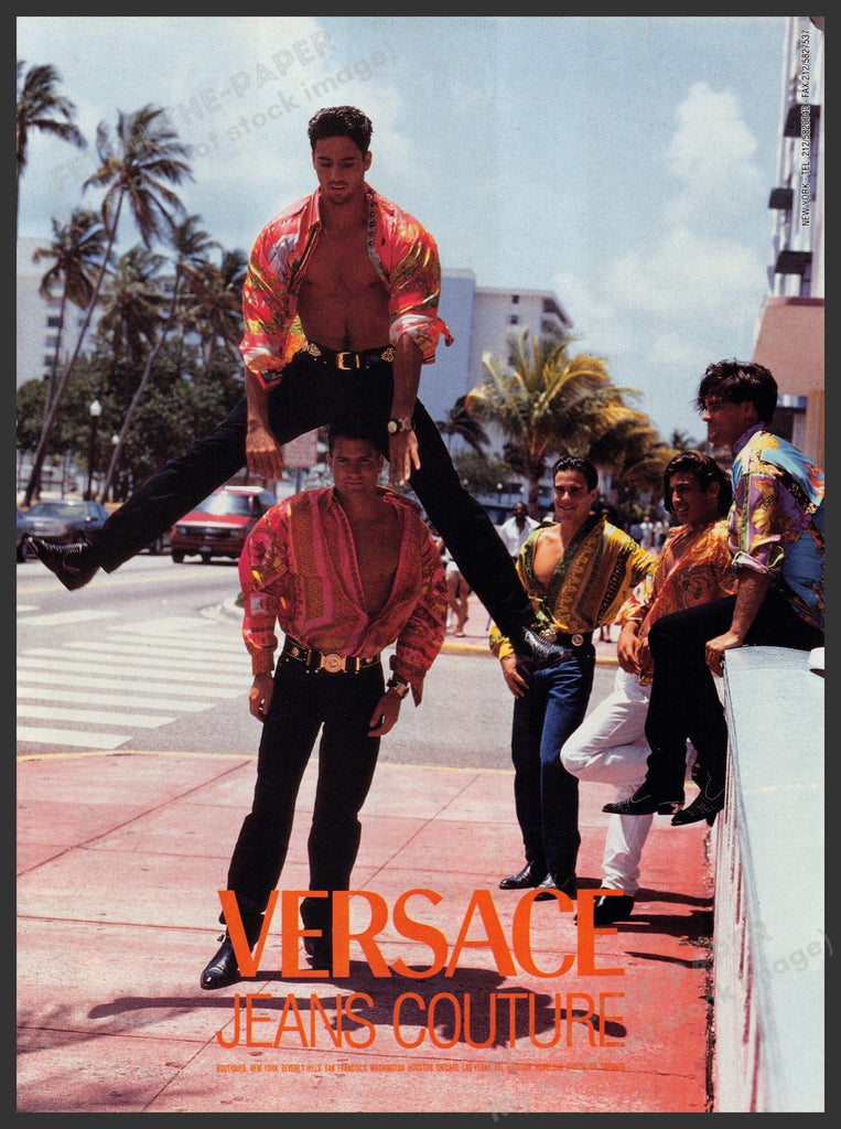 1993 Versace Jeans Couture South Beach Miami Print Ad — Fetch-the