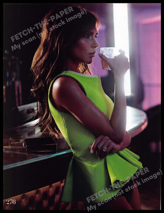 Victoria Beckham 2010s Magazine photo 2013 Drinking at the Bar Nightclub
