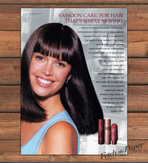 Vidal Sassoon Academy Director Stephen Moody Sleek Hair Care Print Ad 1997 1990s