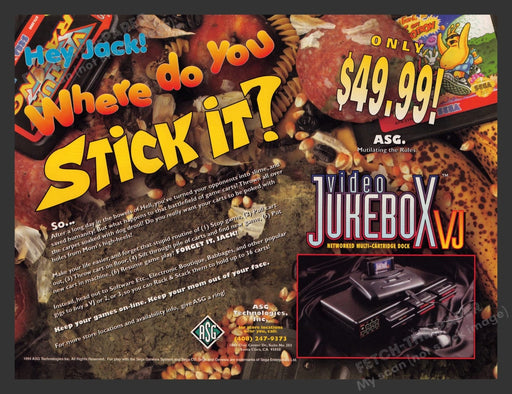 Video Jukebox X VJ Video Game 1990s Print Advertisement Ad 1994