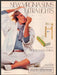 Virginia Slims 1980s Print Advertisement Ad 1987 Girl Cross Legged Sitting Hat Virginia Slims