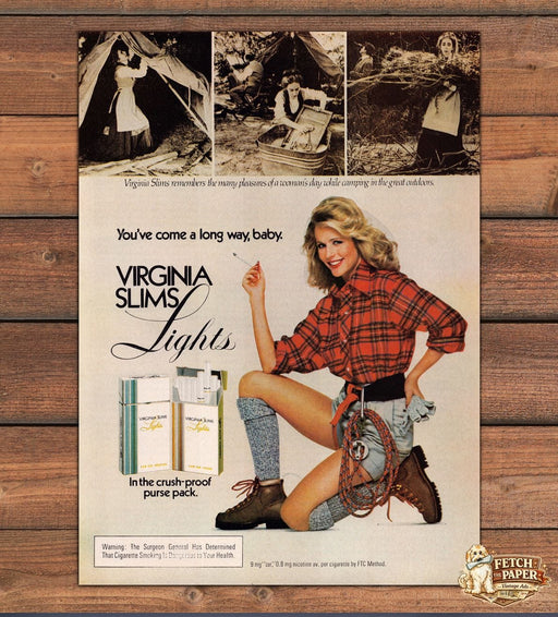 Virginia Slims Lights 1980s Print Ad
