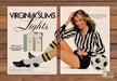Virginia Slims Lights Referee Soccer Ball Woman Print Ad 1980 1980s (2pgs)