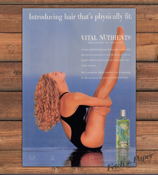 Vital Nutrients 1990s Magazine Print Advertisement Ad 1998 Legs Swim Diver Hair