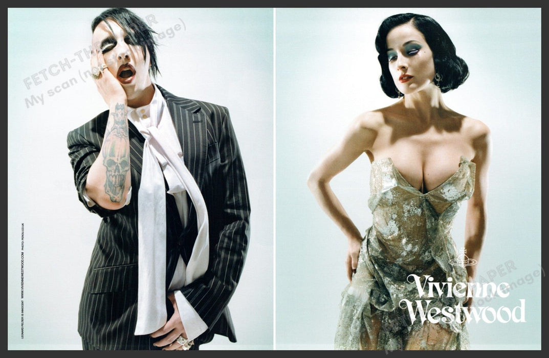 Vivienne Westwood 2000s Print Advertisement (2 pages) 2005 Marilyn Manson Fetch-the-Paper