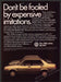 Volkswagen Jetta 1980s Print Advertisement 1986 "Don't be fooled by imitations" Fetch-the-Paper