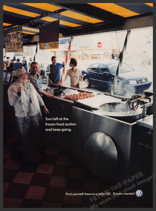 Volkswagen Jetta 2000s Print Advertisement 2004 Outdoor Market "Driver's Wanted" Fetch-the-Paper