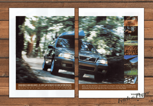 Volvo V70 AWD Cross Country Wagon Forest Drive Print Ad 1997 1990s (2pgs)
