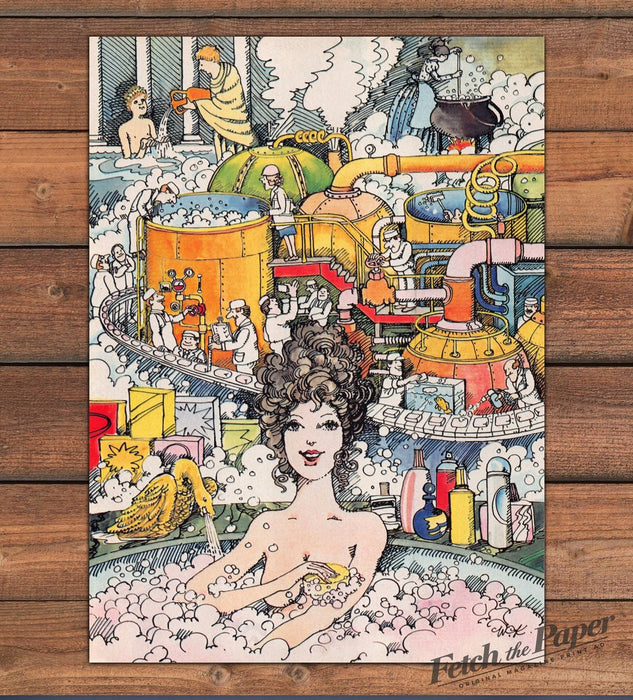 Werner Kappes “Adventures in the Soap Trade” Magazine Illustration 1980 1980s