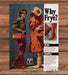Why Frye Boots Cowboy Hat Fringe Handbags Western Leather Print Ad 1981 1980s