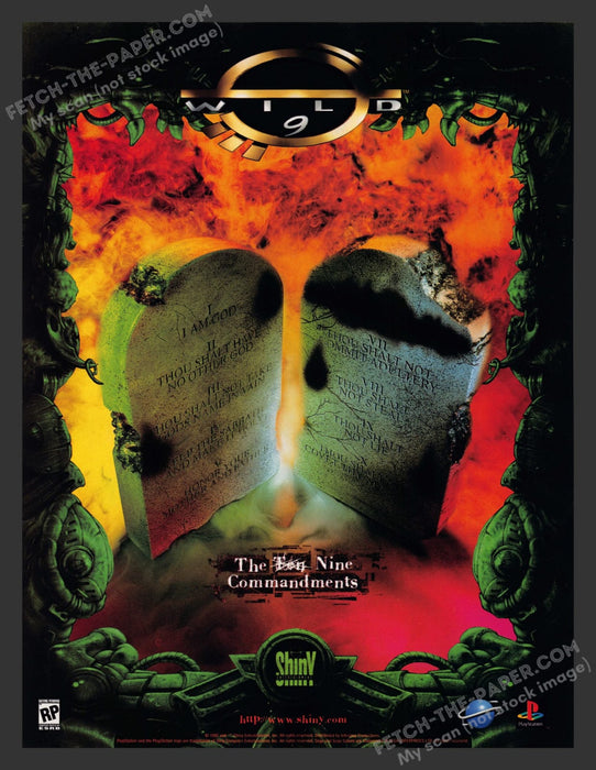 Wild 9: The Nine Commandments 1990s Video Game Print Advertisement Ad 1997