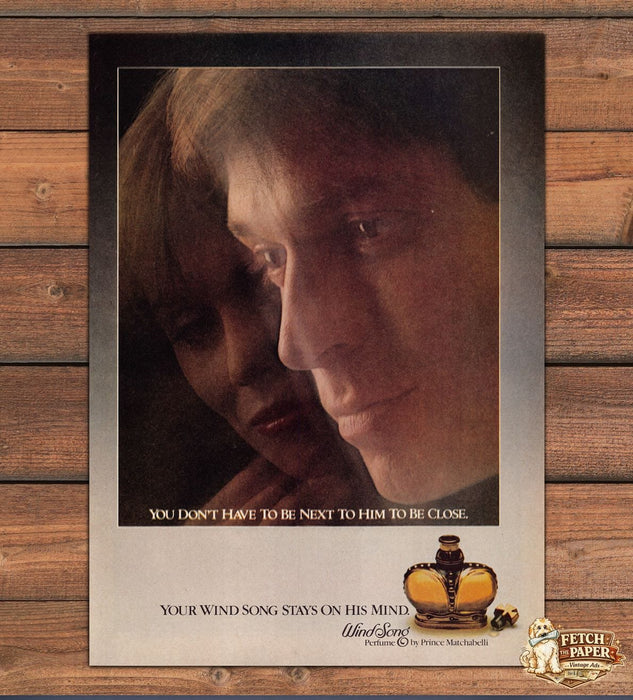 Wind Song Perfume Prince Matchabelli Close Portrait Print Ad 1979 1970s