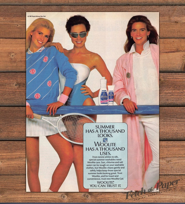 Woolite Laundry Detergent 1980s Print Advertisement Ad 1987