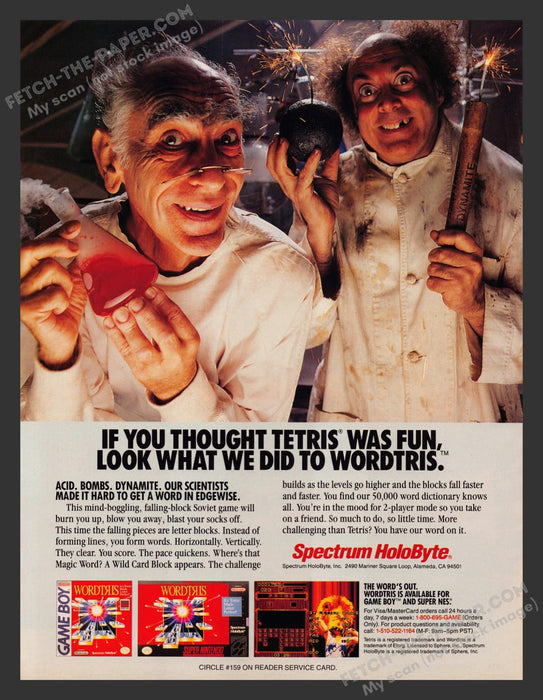 Wordtris Video Game 1990s Print Advertisement Ad 1992