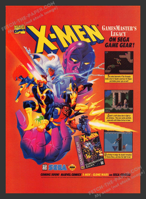 X-Men: Gamemaster's Legacy Video Game 1990s Print Advertisement Ad 1994