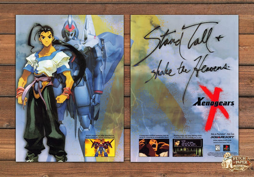 Xenogears 1990s Video Game Print Advertisement (2 Pages) 1998