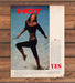 YES Clothing Co Black Off Shoulder Top Capri Leggings Beach Print Ad 1988 1980s
