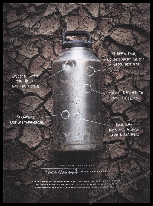Yeti 2000s Print Advertisement Ad 2017 Fetch the Paper!