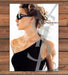 Yves Saint Laurent Eyewear Model in Sunglasses Profile Print Ad 1998 1990s