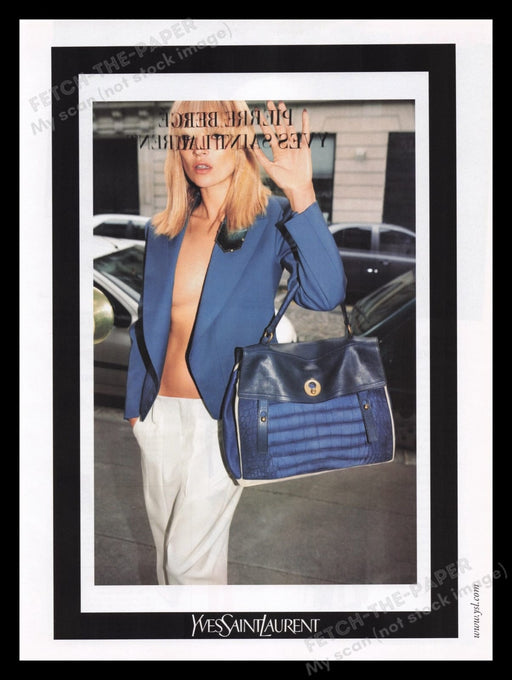 Yves Saint Laurent Handbag 2000s Print Advertisement Ad 2008 Shirtless Model
