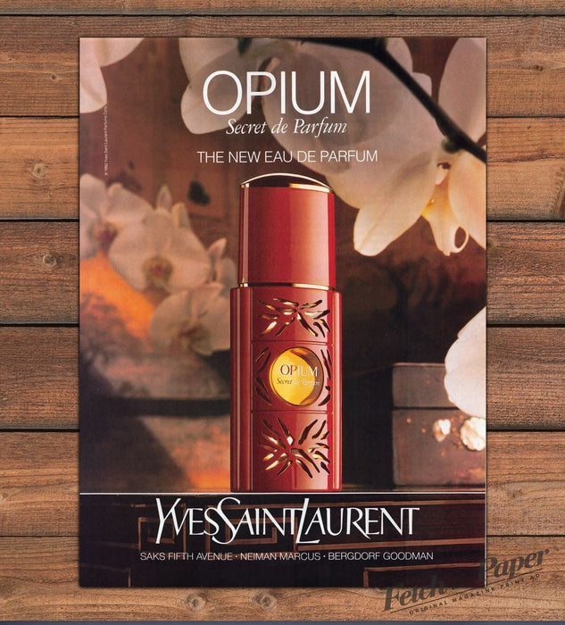 Yves Saint Laurent Opium Secret de Parfum Eau de Parfum Print Ad 1993 1990s