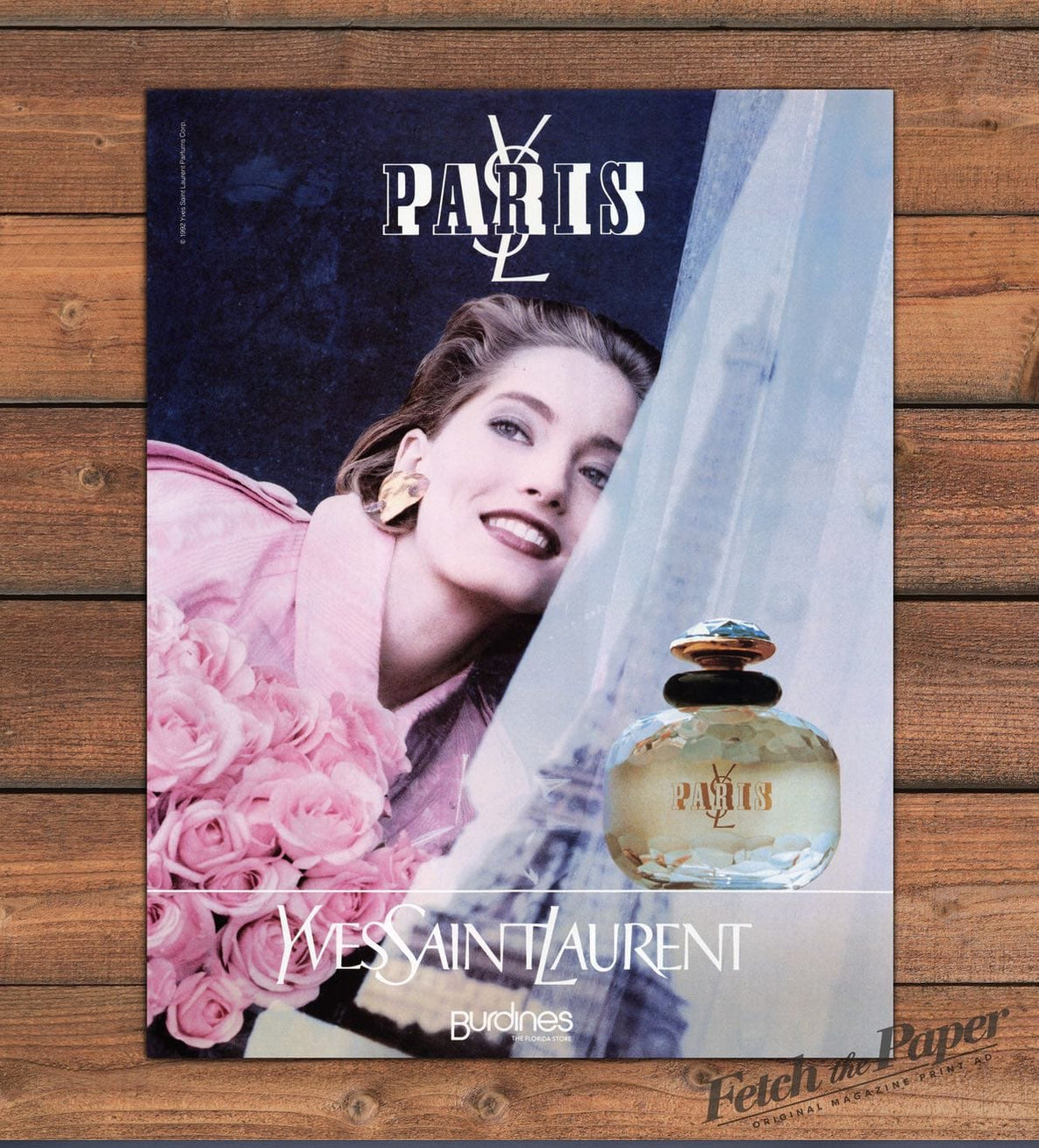 Yves Saint Laurent Paris Print Ad 1992 | Fetch the Paper — Fetch-the-Paper