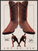 Zodiac USA Men's Cowboy Boots 1990s Print Advertisement Ad 1990 Fetch-the-Paper