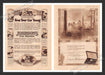 1920 Print Advertisement Front & Back Johnson's Car Savers & Elgin Watches Ad.