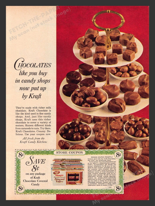 1965 Kraft Chocolate Candies Print Advertisement Ad