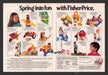 1989 Fisher Price Spring Into Fun Toy Lineup Print Advertisement (2 Pages)