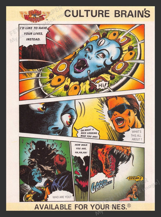 1991 Flying Warriors Video Game Comic from Magazine Fetch the Paper!