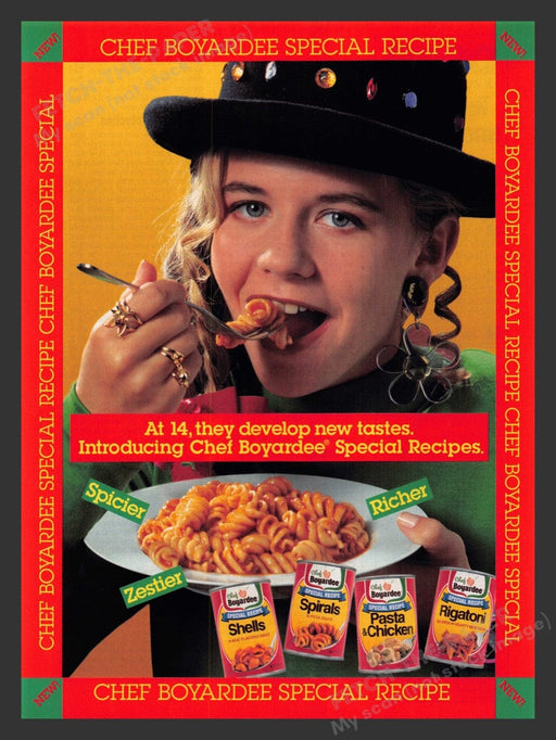 1992 Chef Boyardee Special Recipes Print Advertisement Ad