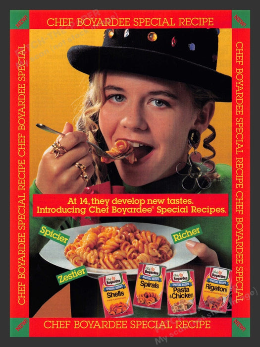 1992 Chef Boyardee Special Recipes Print Advertisement Ad