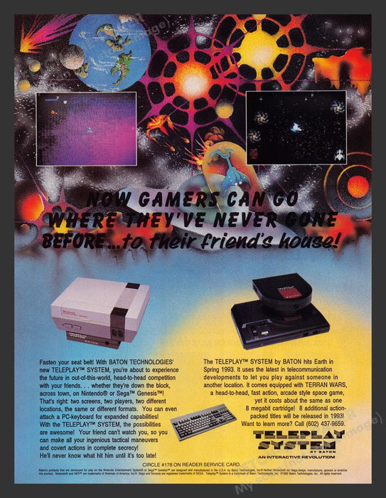 1993 Teleplay System by Baton Video Game Print Advertisement
