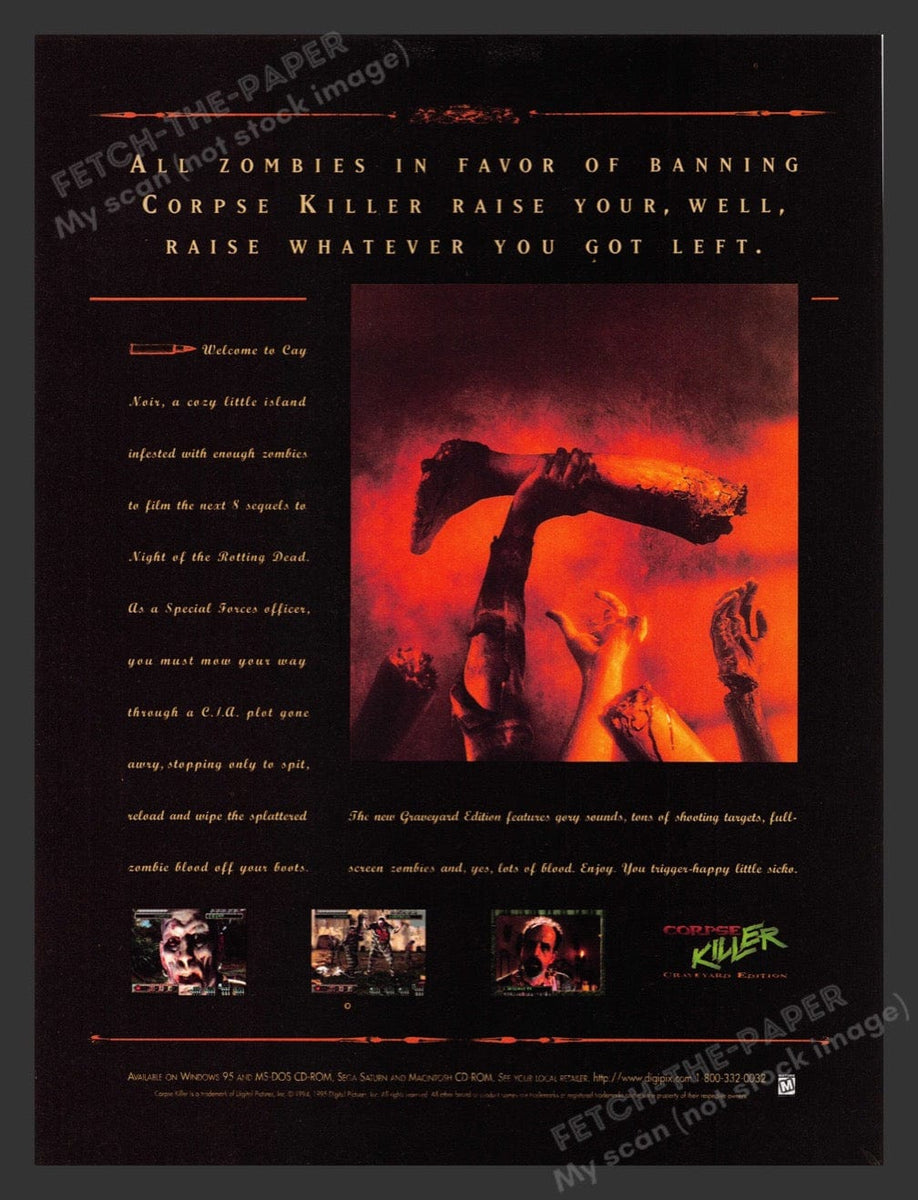 【中古】「非常に良い」CORPSE KILLER GRAVEYARD EDITION 海外版 1996 Corpse Killer Graveyard Edition Video Game Print