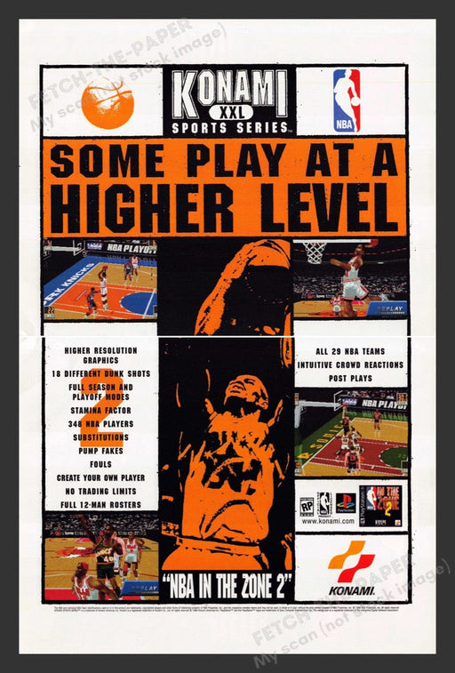 1996 NBA in the Zone 2 Video Game Print Advertisement (2 Pages)