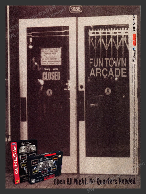 1996 Williams Arcade's Greatest Hits Video Game Print Advertisement