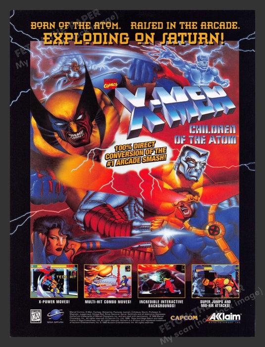 1996 X-Men: Children of the Atom Video Game Print Advertisement
