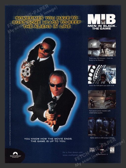 1997 MIB Men in Black Video Game Print Advertisement