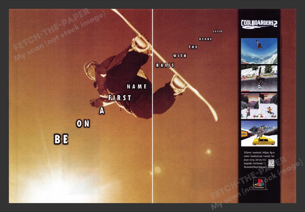 1998 Cool Boarders 2 Snowboarding Video Game Print Advertisement (2 Pages)