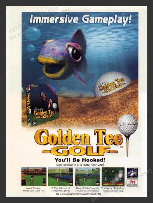1998 Golden Tee Golf Video Game Print Advertisement