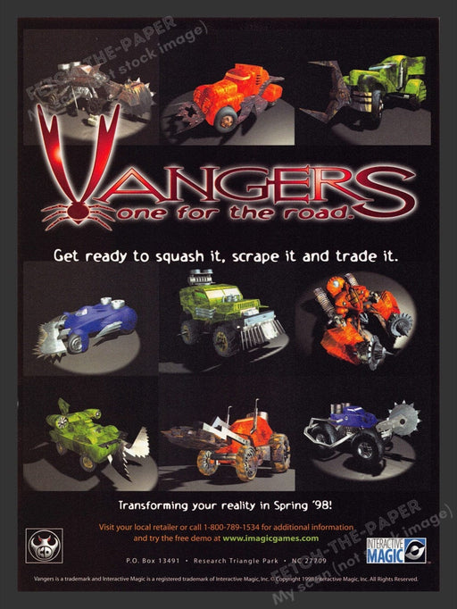 1998 Vangers "One for the road" Video Game Print Advertisement