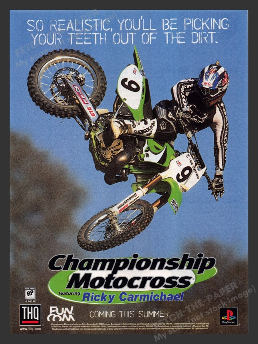 Championship Motocross Ricky Carmichael 1990s Video Game Print Ad